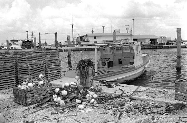 Lobster docks located at Peninsular Marine Boat Yard, Stock Island, Key West, FL.