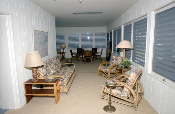 View of the Florida room at the Little White House on Truman Annex, Key West, FL..