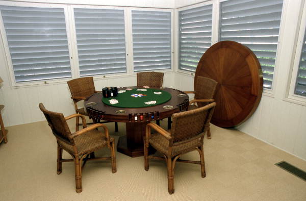 View of the Game room at the Little White House on Truman Annex, Key West, FL..
