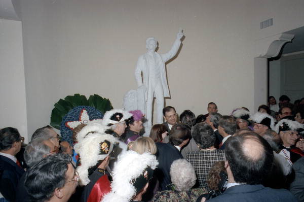 Unveiling ceremony of statue of Cuban revolutionary leader Jose Marti at the San Carlos Institute - Key West, Florida.