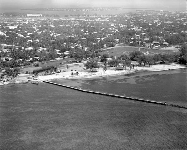 Aerial view of Monroe Beach - Key West, Florida.