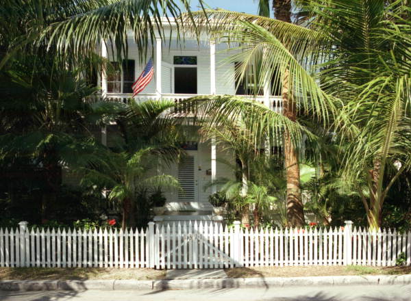 Home of local artist Dick Matson on Olivia Street, Key West, Florida..