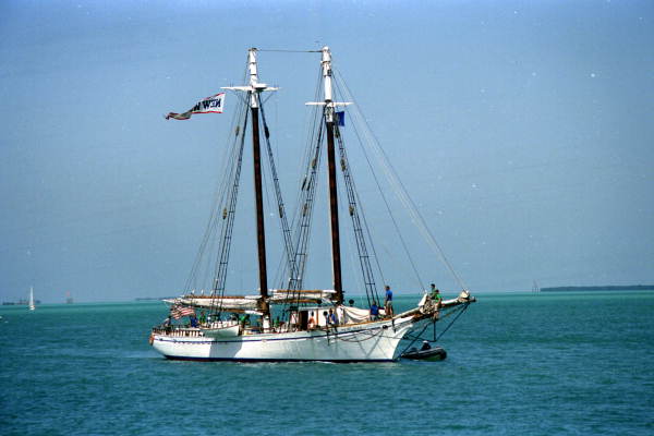 The schooner "New Way" entering Key West Harbor