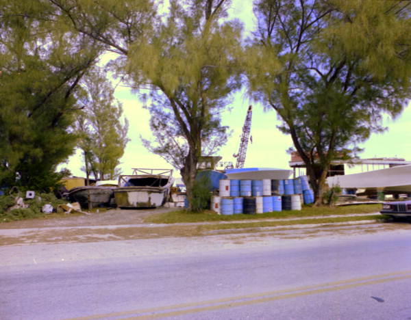Panoramic view of Munroe boatyard - Stock Island, Florida