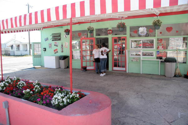 Close-up view of Lu-Lu's Kiss drive in restaurant - Key West, Florida.
