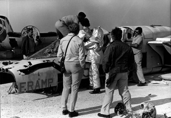 Naval Air Station Key West Fire Department members in an aircraft rescue drill