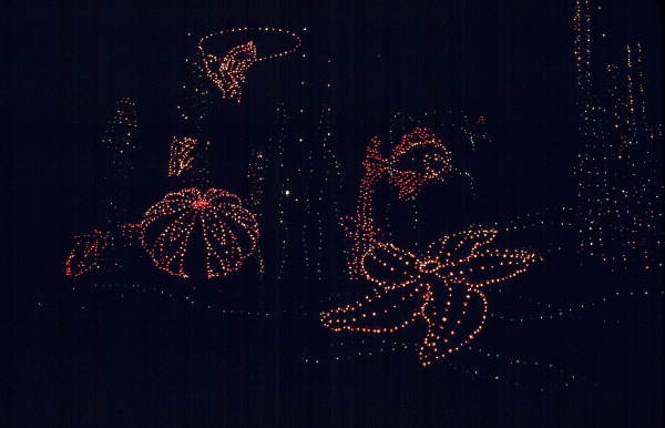 Floats in the Main Street Electrical Parade at the Magic Kingdom - Orlando, Florida.