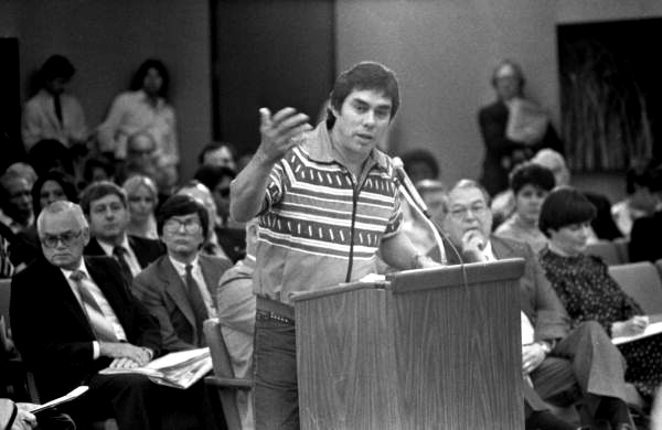 Chairman of the Seminole Tribe James E. Billie speaking at a meeting - Tallahassee, Florida.