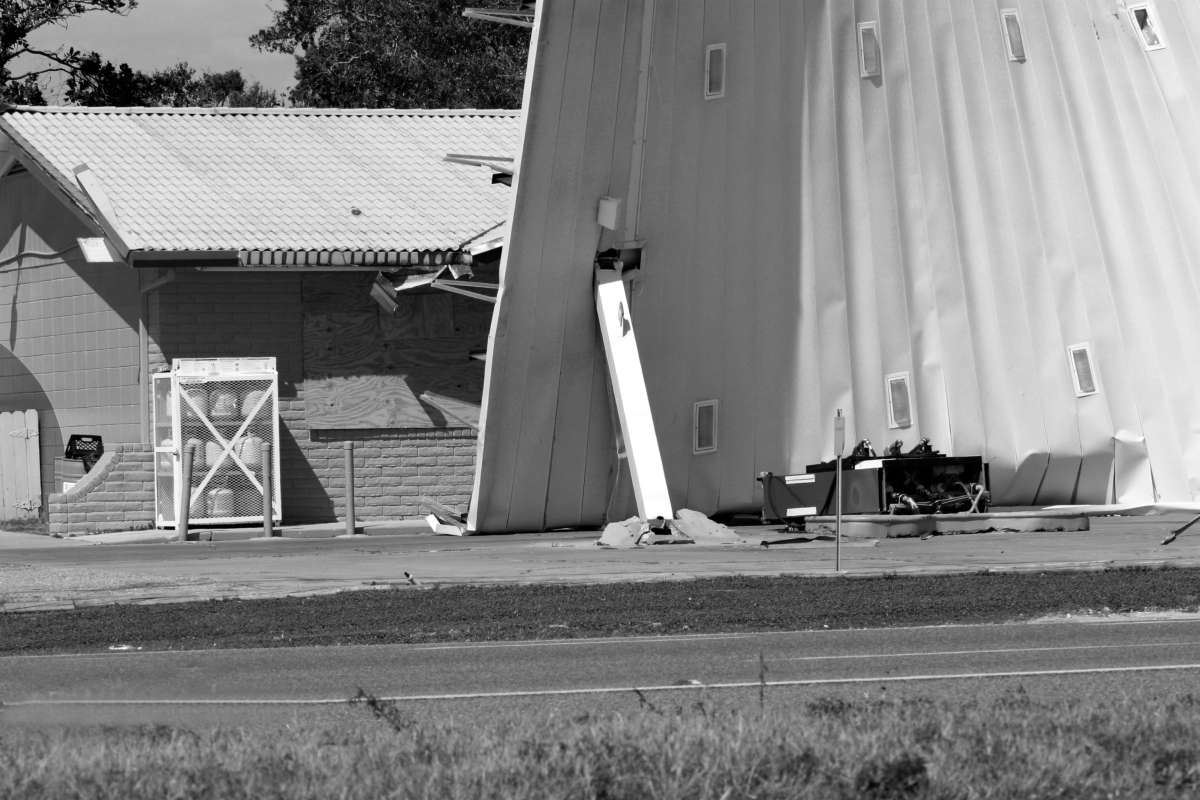 Service station damaged by Hurricane Ivan - Navarre, Florida.