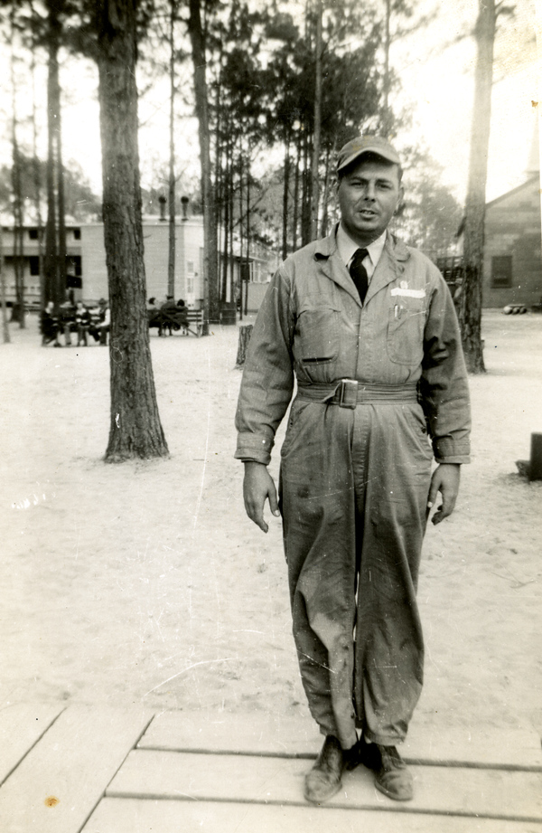Portrait of Clarence Garbutt Plant at Edwards Air Force Base in California.