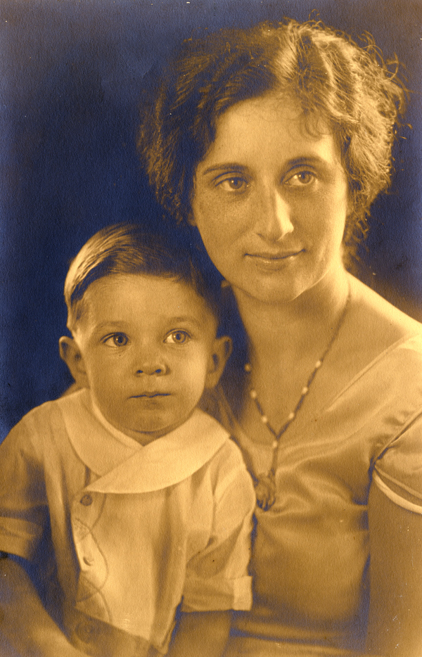 Portrait of Eleanor Freeman with her son Donnie - Miami Springs.