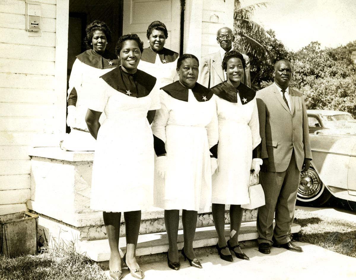 First Zion Missionary Baptist Church Reverend Fred Kitchen with ushers.
