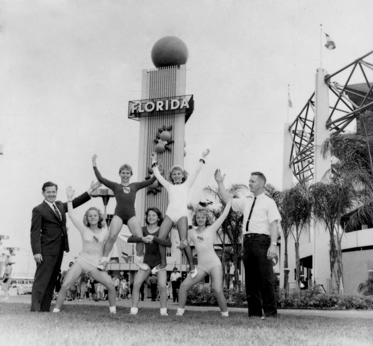 The Tallahassee Tumbling Tots gymnastic troupe at the 1964 World's Fair in New York.