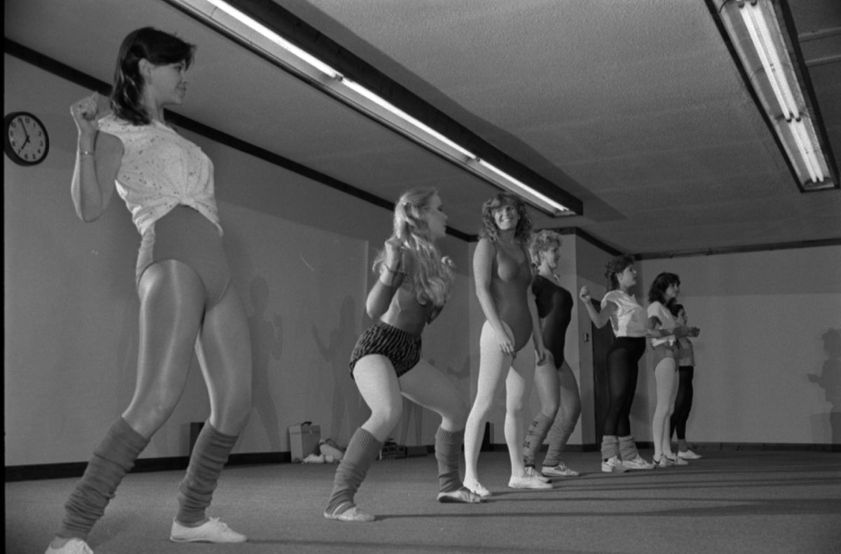 Young women in a aerobics class - Tallahassee, Florida.