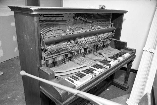 Vandalized piano at FSU - Tallahassee, Florida.