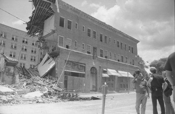 Demolition of the Floridan Hotel - Tallahassee, Florida.