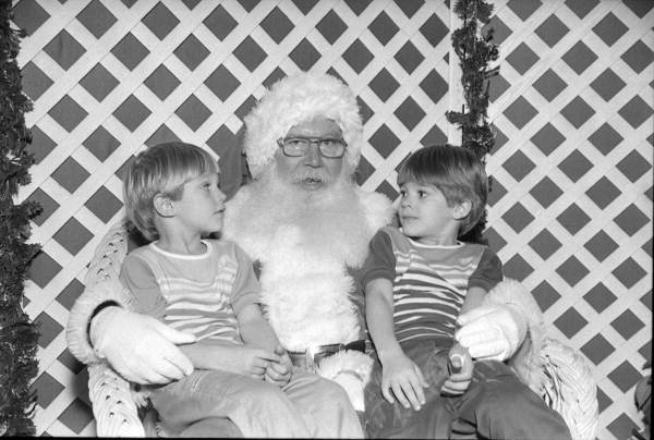 Northwood Mall Santa Claus with Christopher Barnum and Tommy Barnum - Tallahassee, Florida.