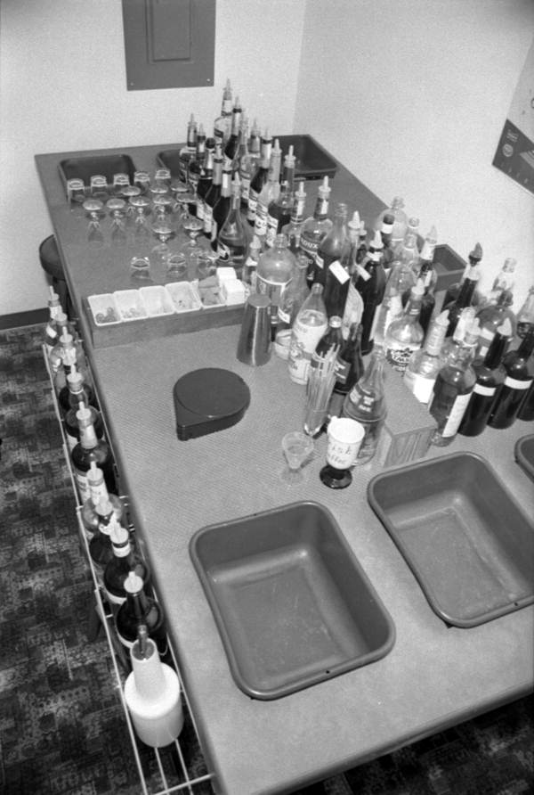 Supplies at bartending school - Tallahassee, Florida.