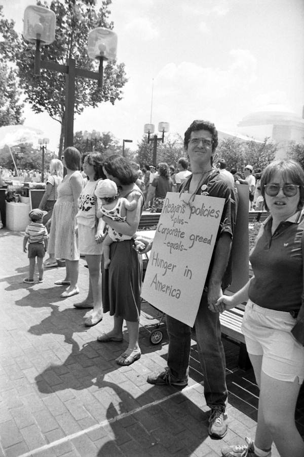 Participants in Hands Across America at the West Front of the Capitol building in Tallahassee, Florida.