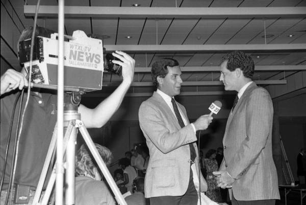 Reporter from WTXL interviews Gary Yordon - Tallahassee, Florida.