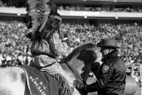 Chief Osceola, Renegade and a police officer - Tallahassee, Florida.