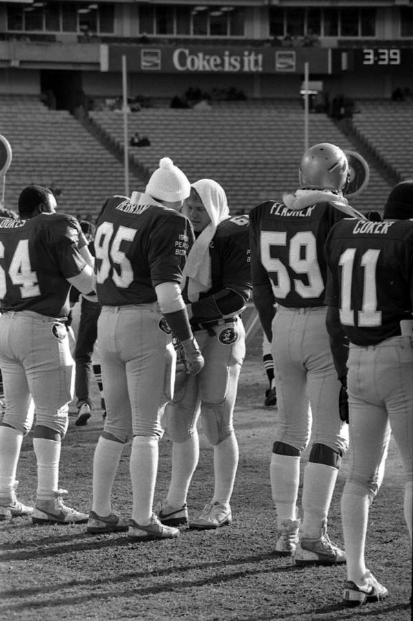 FSU football players, Tim Hebron, Tim Flasher, and Kirk Coker - Tallahassee, Florida.