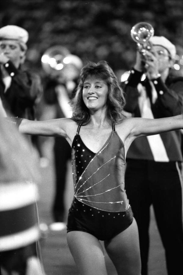 Young women among the marching band - Tallahassee, Florida.