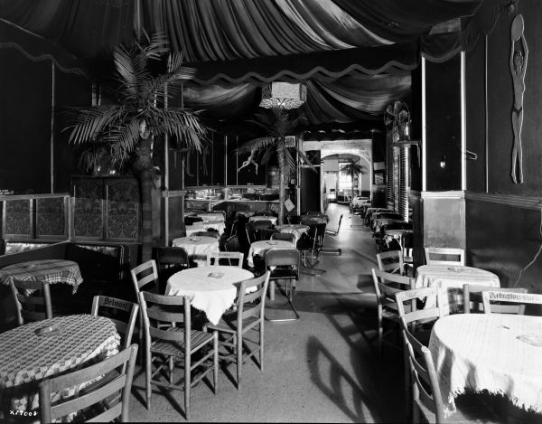 Interior view showing cocktail lounge at the Biscayne Bar on NE 1st Ave. in Miami.