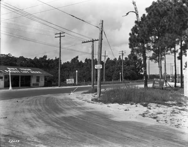 Intersection of Flagler St. and Douglas Rd. in Miami.