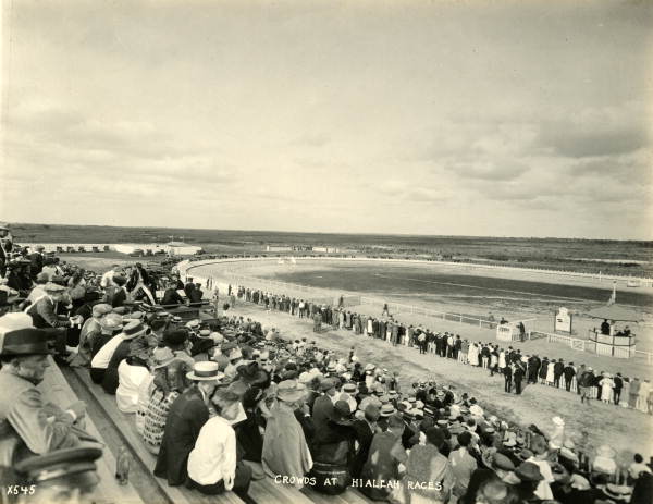 Crowds at the dog races - Hialeah, Florida