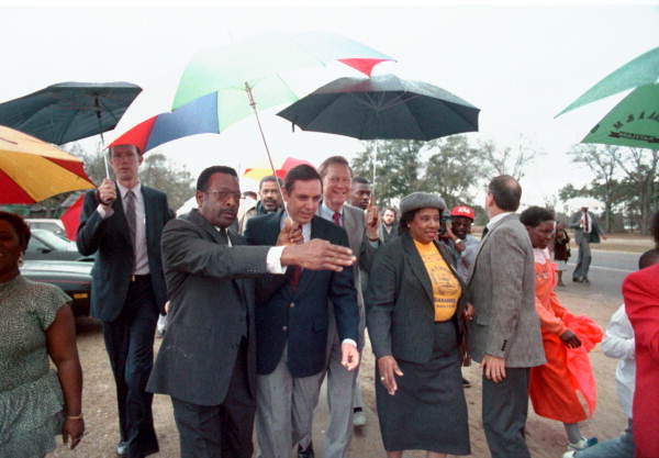 Governor Bob Martinez celebrate Martin Luther King Jr. in a commemorative march - Gretna, Florida