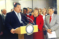 Rep. Bob Henriquez commenting on his Affordable Housing measure at a news conference in Tallahassee.