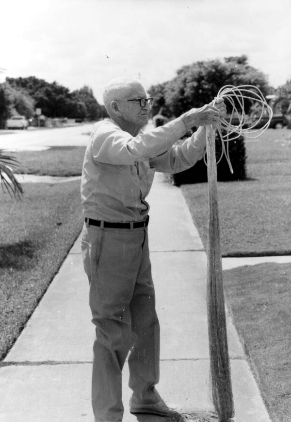 Valley Hill shown during his cast net demonstration.