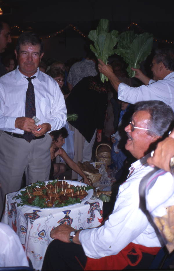 Portuguese Americans in a village re-creation during the "Night in Portugal" dinner & dance event in St. Petersburg, Florida.