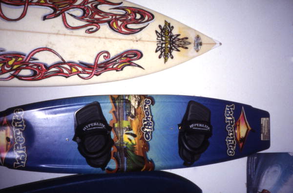 Close-up view of surfboards in Kissimmee, Florida.