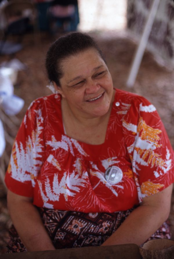 Fijian cultural advocate and storyteller Lilly Koroitamudu at the 1998 Florida Folk Festival.