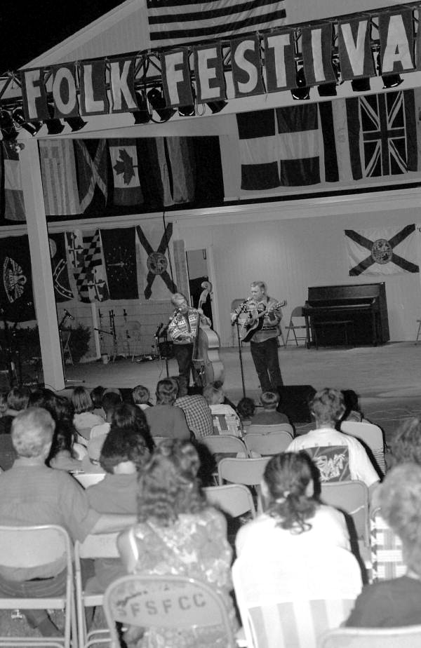 Ann and Frank Thomas performing at the Florida Folk Festival- White Springs, Florida