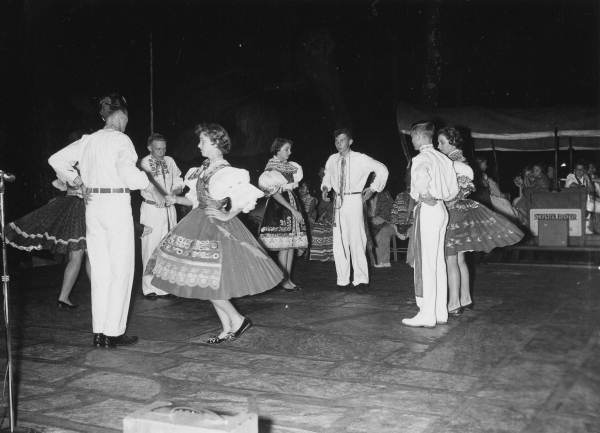 Czech Beseda dancers at the 1956 Florida Folk Festival- White Springs, Florida