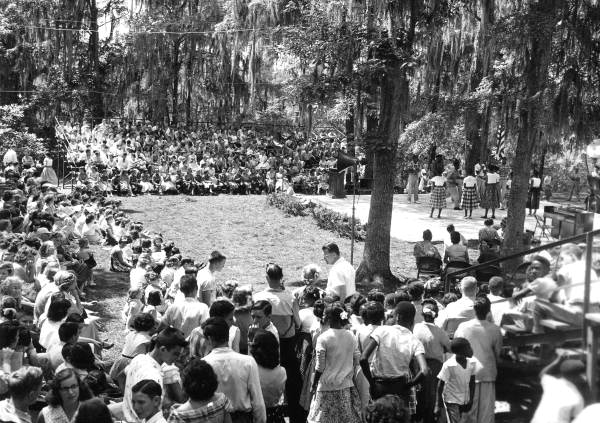 Members of Douglas High School of Live Oak dancing the "Virginia Reel"- White Springs, Florida
