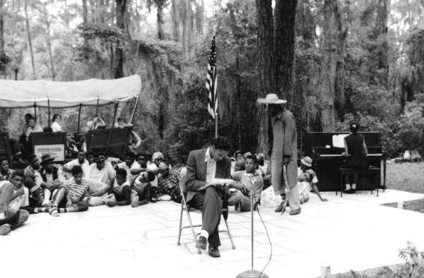 Students from New Stanton High School acting- White Springs, Florida