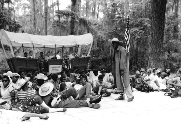 Students from New Stanton High School acting- White Springs, Florida