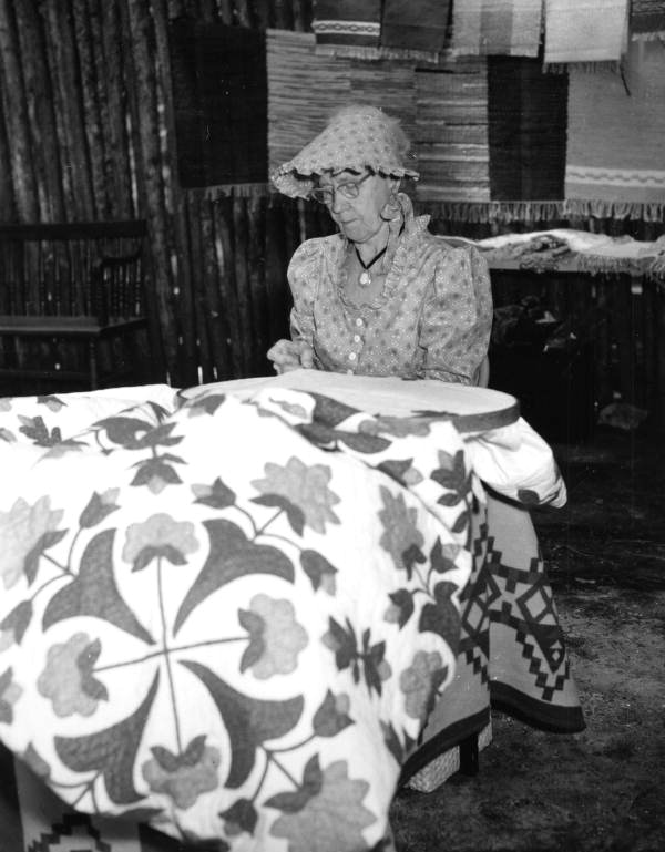 Nellie Wetherbee of Tavares quilting- White Springs, Florida