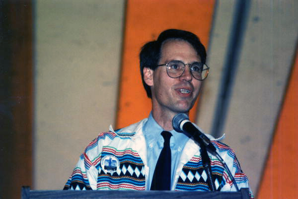 Ormond Loomis speaks at the Florida Folk Heritage Awards - White Springs, Florida .