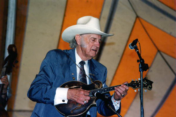 Bill Monroe performs at the Florida Folk Festival - White Springs, Florida .