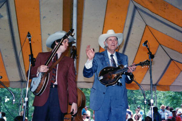 Bill Monroe performs at the Florida Folk Festival - White Springs, Florida .