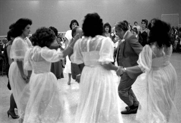 Palestinian dancing at a wedding reception at the Ramallah-American Club- Jacksonville, Florida.