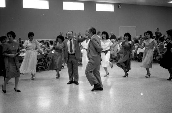 Palestinian dancing at a wedding reception at the Ramallah-American Club- Jacksonville, Florida.