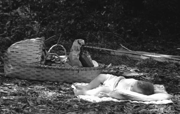 Baby sleeping at the Folk Festival- White Springs, Florida