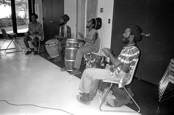 Rasta Samba Gynin recording session at the Little River Community Center - Miami, Florida.