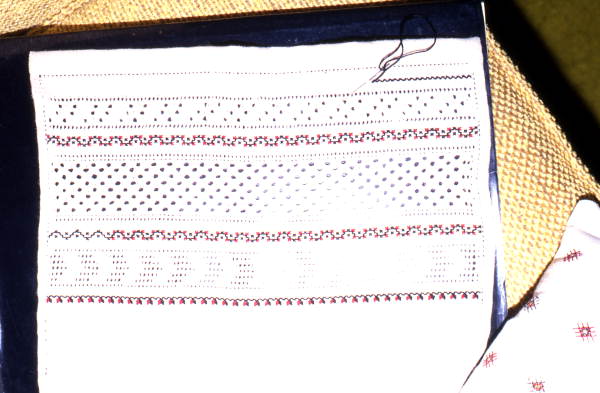 Example of cutwork embroidery